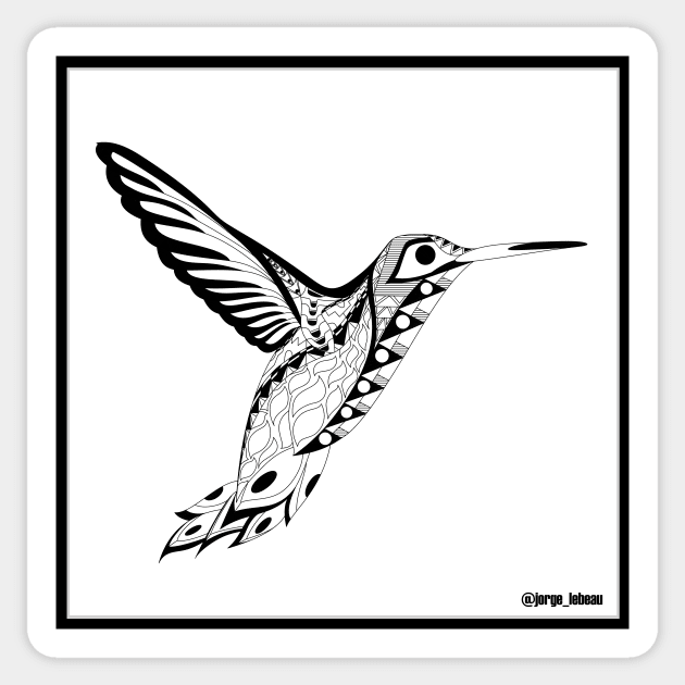 hummingbird pattern ecopop Sticker by jorge_lebeau